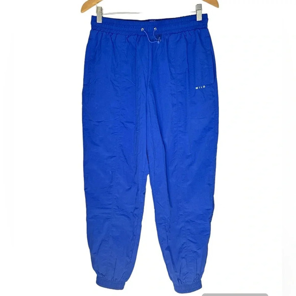 Wilo The Label Parachute Joggers in Electric Blue - Picture 1 of 7